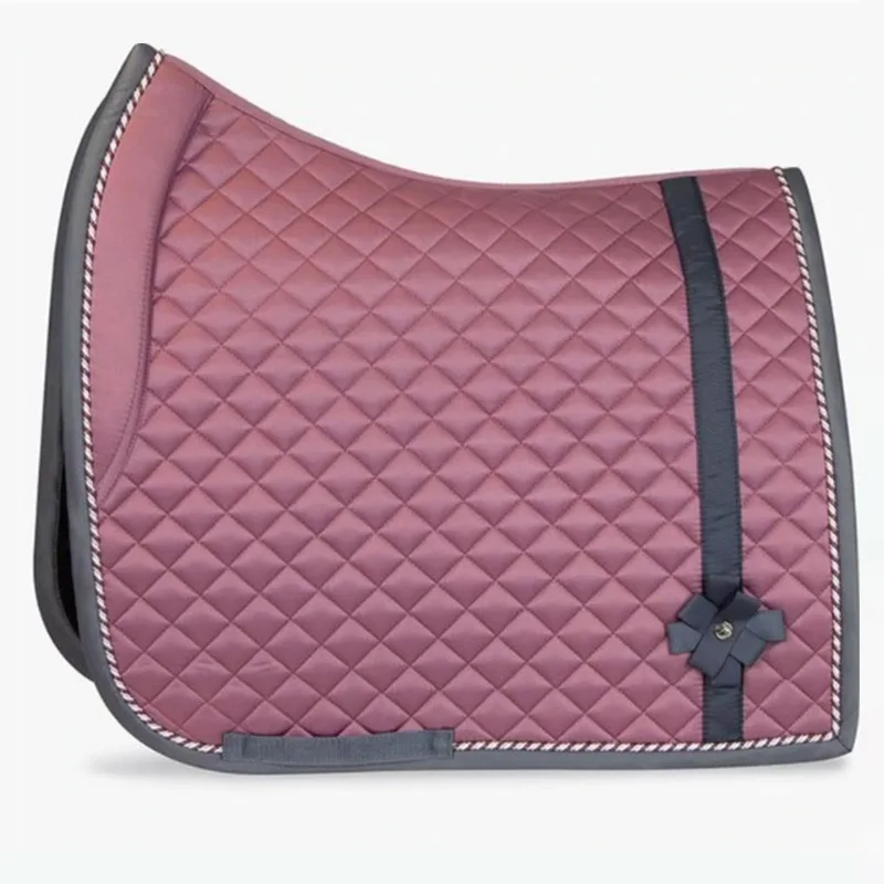 Poly Cotton Multi-Layer Filled Horse Sweat Saddle Pad Double Rope Edge