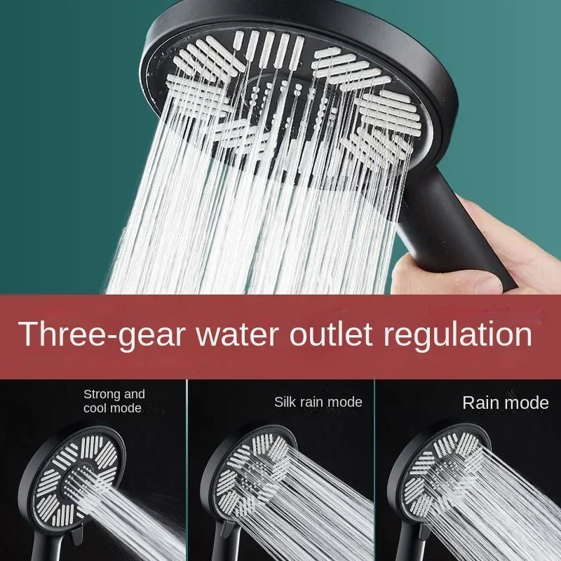 Three speed pressurized showerhead, handheld showerhead, household super strong bathroom shower accessories