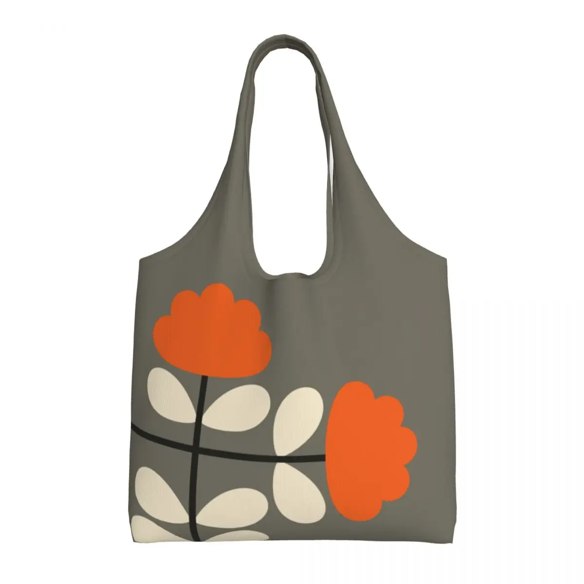 Custom Printing Pattern Cut Stem Tote Shopping Bags Recycling Canvas Shoulder Shopper Orla Kiely Bags Photography Handbags