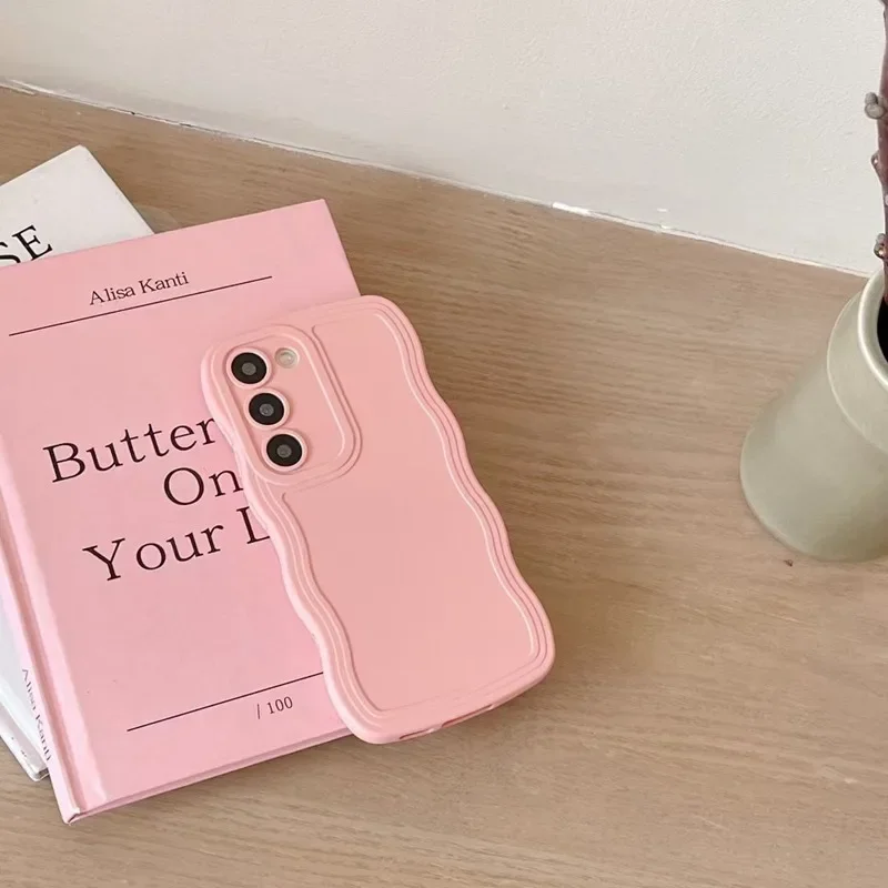 Custodia per telefono con onda in Silicone liquido Candy per Samsung Galaxy Note 8 9 10 20 S24 S23 FE S22 S21 Ultra S10 S9 S8 Plus Soft Cover Funda