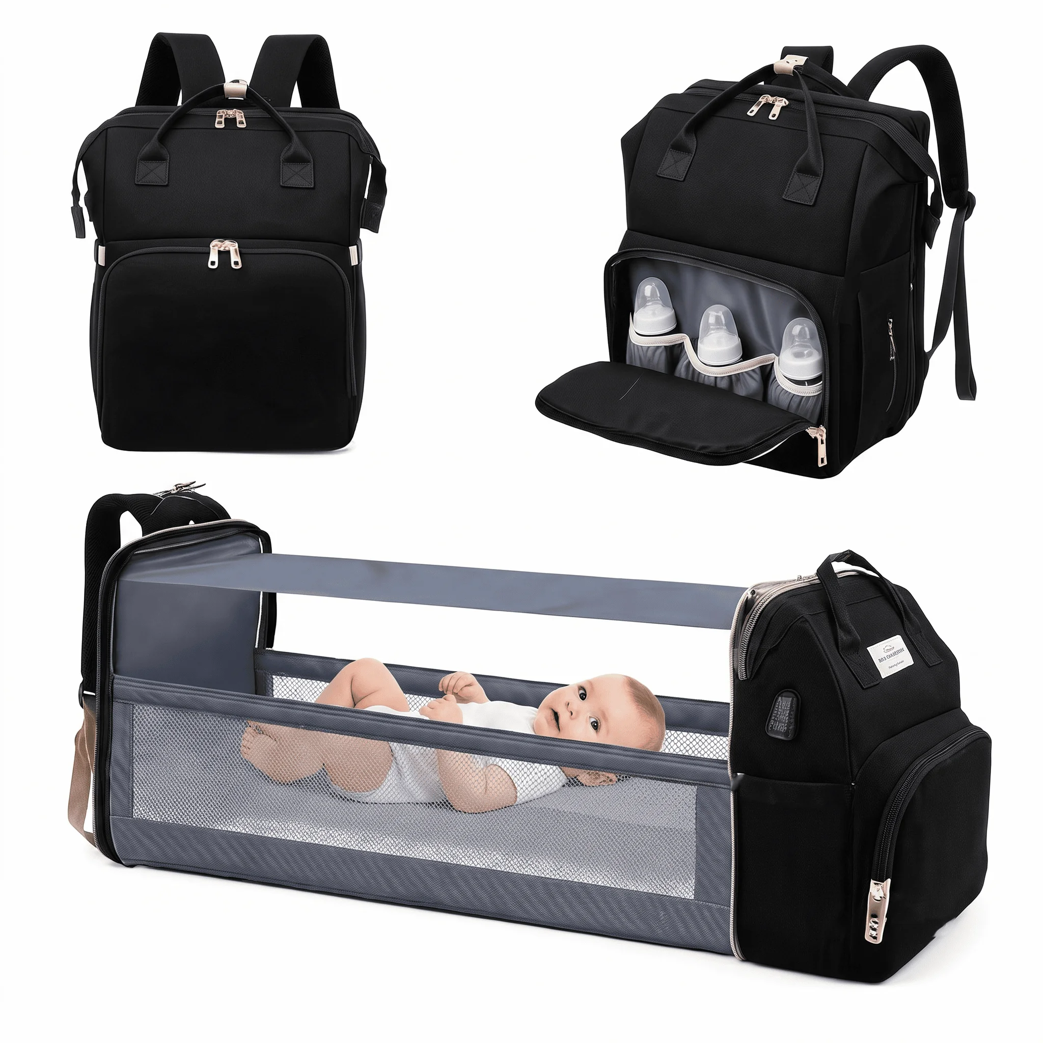 Baby Nursery Hamper - Mochila Pañalera Multifuncional de Viaje con