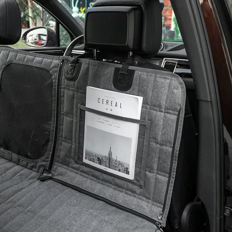 Dog Car Seat Cover Waterproof Pet Dog Carriers Travel Mat Hammock For Small Medium Large Dogs Car Rear Back Seat Safety Pad