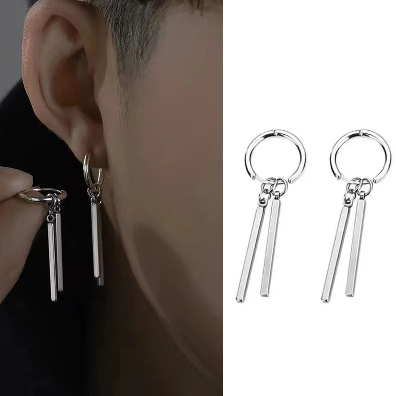 Trendy Unisex Punk Goth Pop Stainless Steel Zoro Earrings For Women Men Trendy Hip Hop Pendants Earring Ear Jewelry Accessories