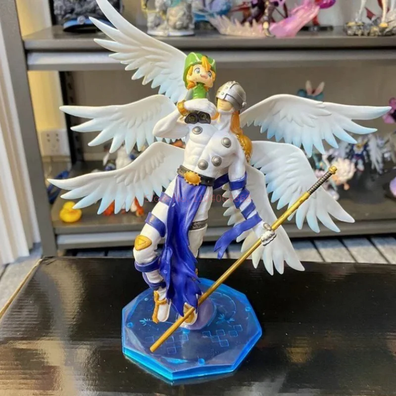 Hot Sale Digital Monster Anime Action Figure Angewomon Magnaangemon Figurine Pvc Model Toys Collection Christmas Gifts  ﻿