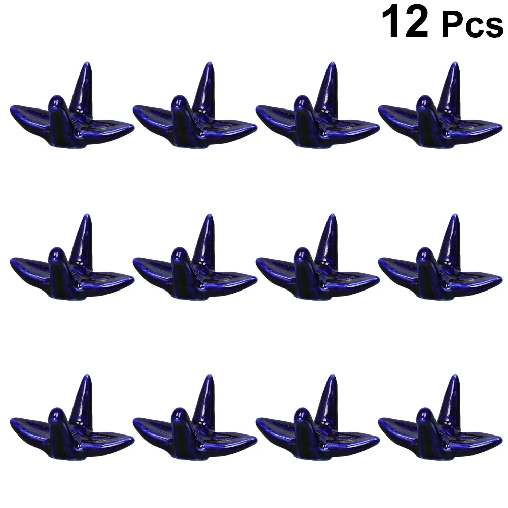 

12Pcs Chopstick Holder Ceramic Paper Crane Design Elegant Tableware Rest for Home Wedding Party Decor Dishwasher Safe Premium