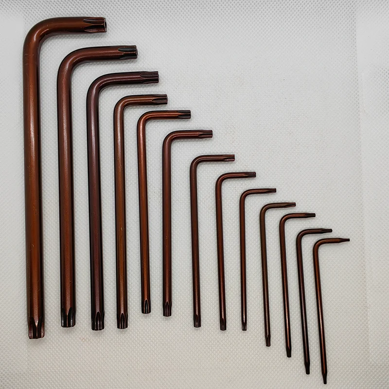 S2 Alloy Steel Torx Star Allen Wrench Double-Head Hex Spanner Long Arm Key L-Type Star Wrench With Hole T6-T50 Household DIY view 5