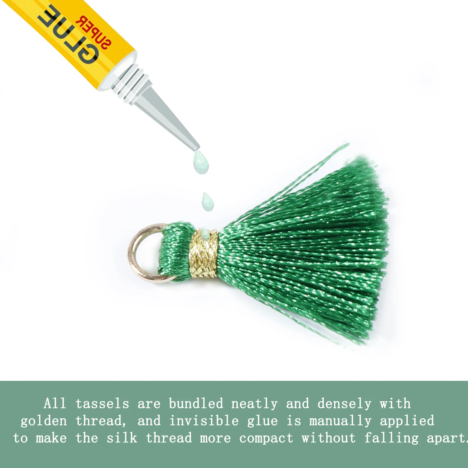 20pcs  Mini Tassels for Jewelry Earring  Making Artificial  Crafts  Keychain Trim Fringe Tiny