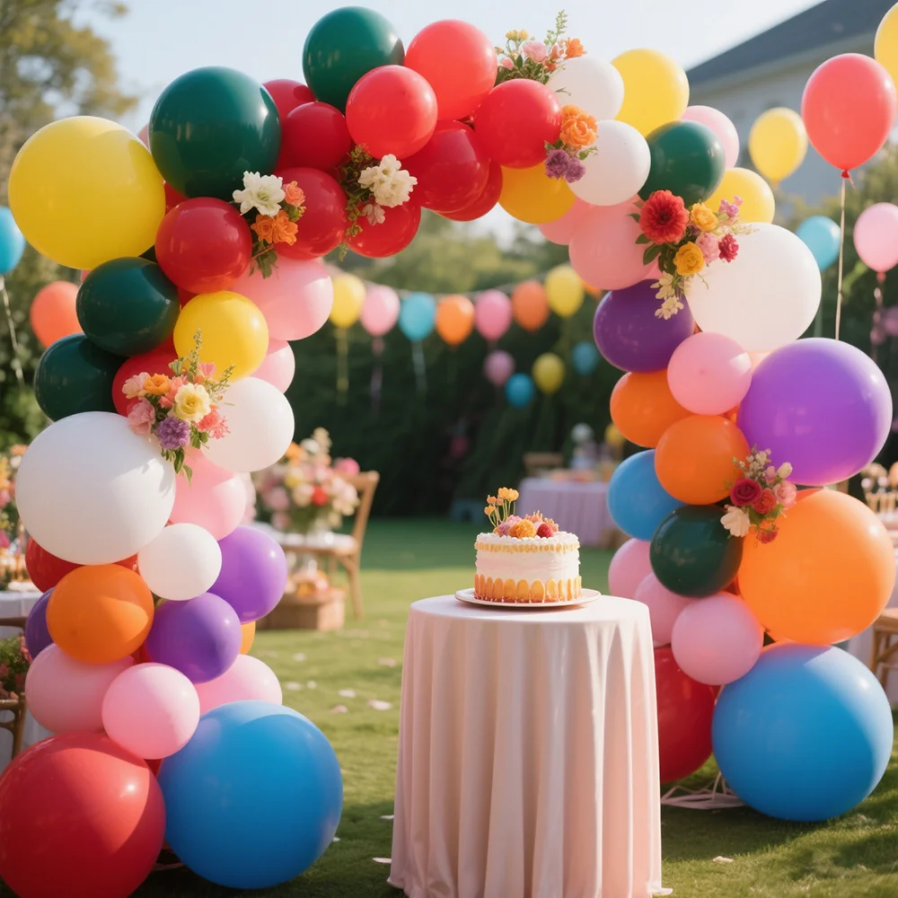 

Colorful Latex Balloon Decoration Arch Background Indoor and Outdoor Party Balloon Decor Birthday Wedding Festival Celebration