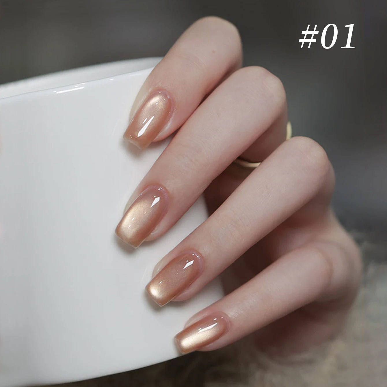 10ML 1PCS 2025 New Autumn Style Brown Nails Nail Art birth Champagne Top Selling Gold Light Amber Cat Eye Gel Nail Polish
