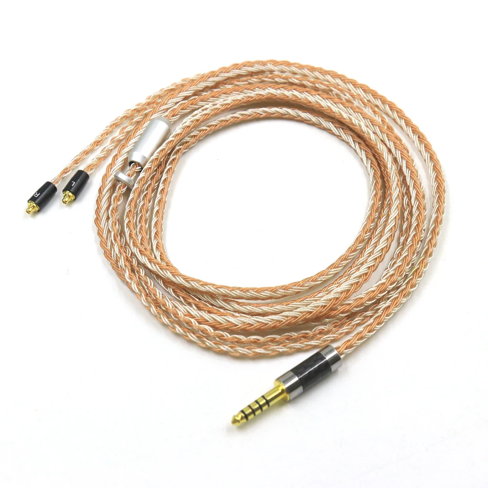 Upgrade Balanced 2.5mm 4.4 6.5 XLR stereo16 Core Earphone Cable For MMCX Sennheiser IE300 IE900