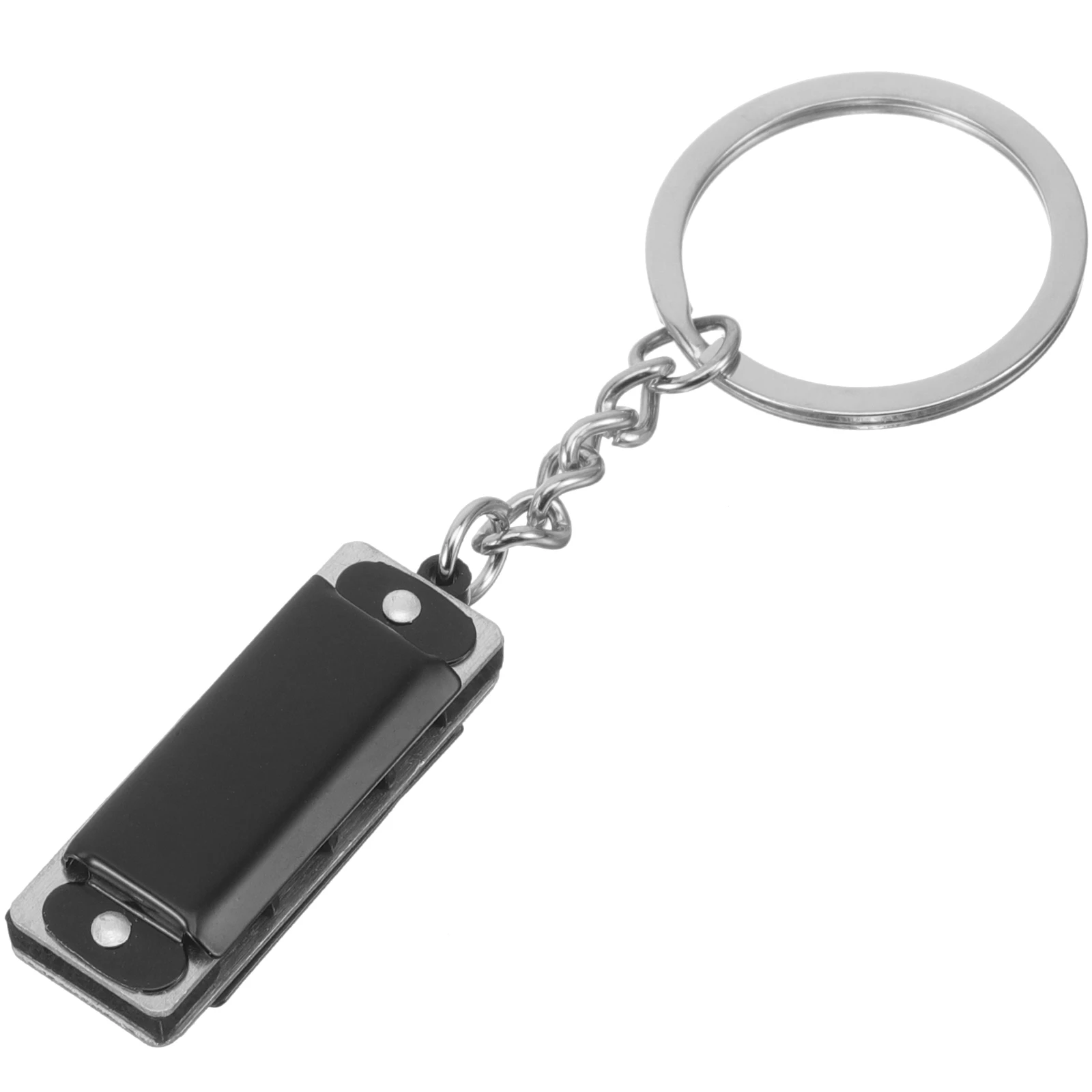 

Harmonica Keychain Decoration Metal Keychains Pendant Bags Pendants Stainless Steel Child Hanging Ornament