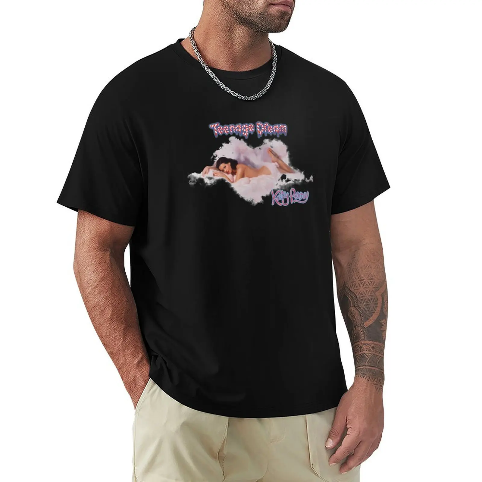 

Katy Perry Teenage Dream Heart Shaped Cloud T-Shirt T-Shirt anime figures customizeds topping men clothings