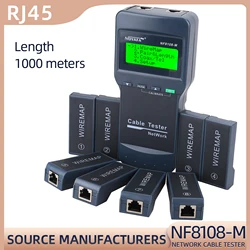 NF-8108-M Multifunction Network LAN Phone Cable Tester Meter Cat5 RJ45 Mapper 8 Pc Far Test Jack