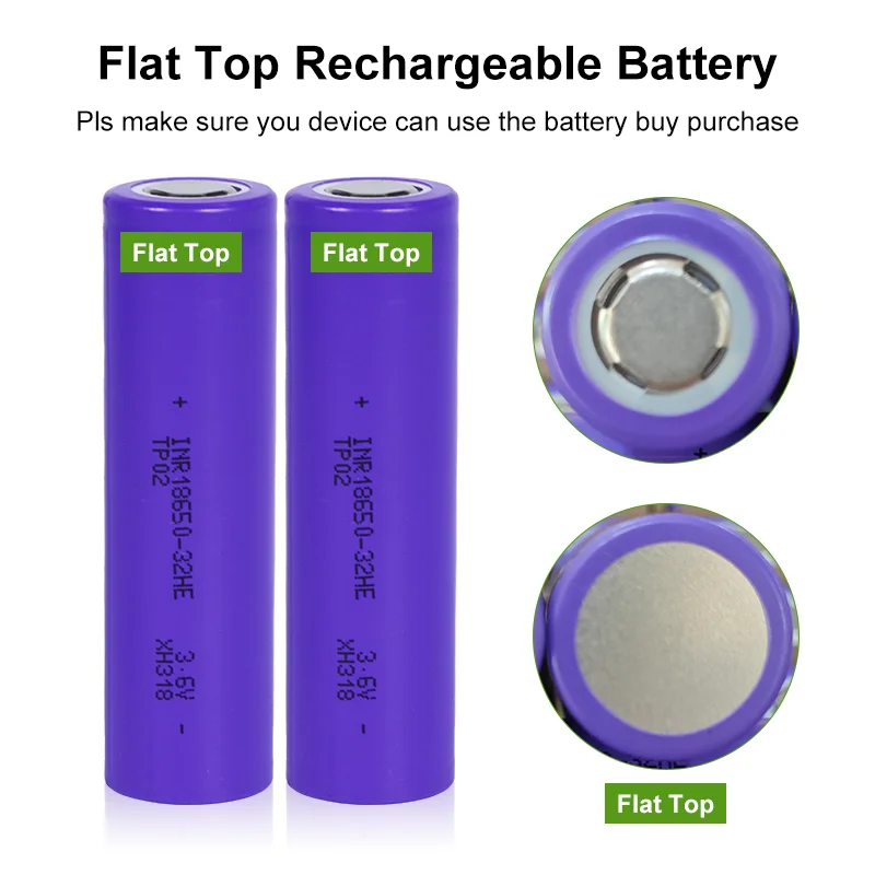 New 18650 battery 3.7V lithium battery 3200mAh Rechargeable Battery for Flashlight Toys Power tools Power bank Portable fan