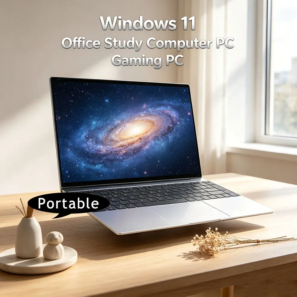 New Ultra Slim Laptop 15.6 16GB RAM 2TB SSD Intel N3700 Gaming PC 1920*1080 Display Office Study Computer PC Windows 11 Pro