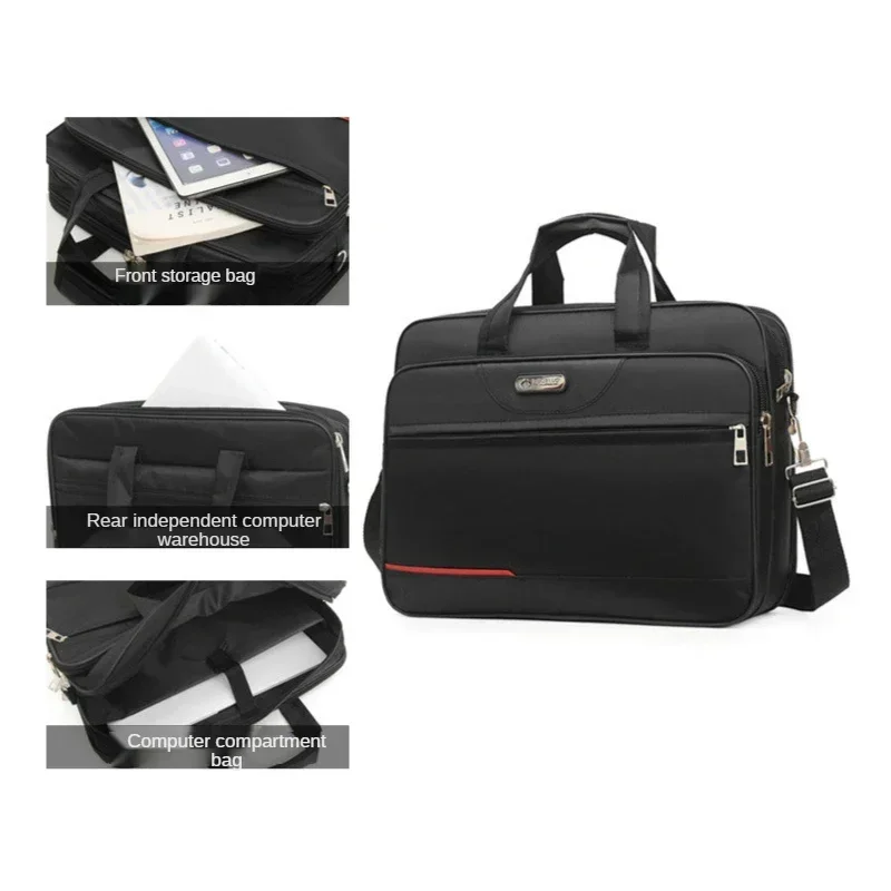 Oxford Cloth Laptop Bags Men Large Capacity Briefcase Business Travel Shoulder Pouch view 6