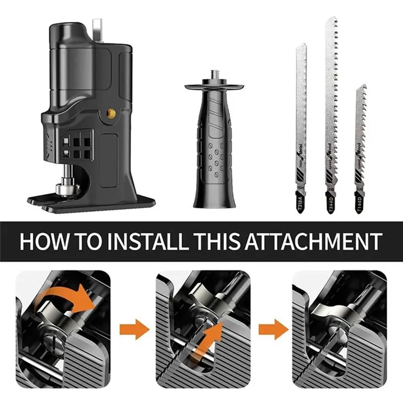 B03C-Conversion Head Of Screwdriver Electric Drill To Electric Saw Reciprocating Saw Household Multifunctional Wood Tools