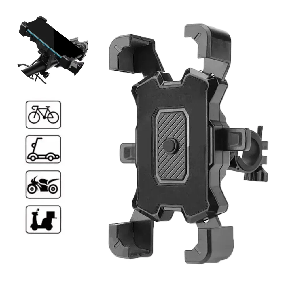 Soporte para Teléfono de Bicicleta Eléctrica con Rotación de 360 Grados °   Soporte Giratorio Antideslizante para Bicicleta de Montaña, Soporte para Motocicleta, Soporte GPS para Teléfono Celular