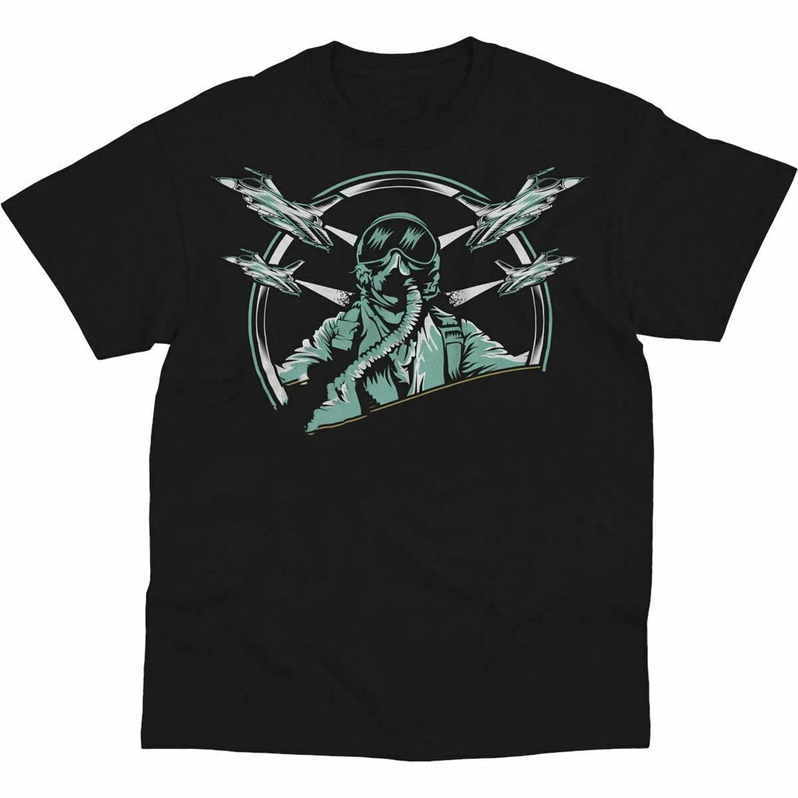 

Cool F-16 Jet Cockpit Aeroplane Men's T-Shirt Night Premium Cotton Short Sleeve O-Neck Mens T Shirt New S-3XL