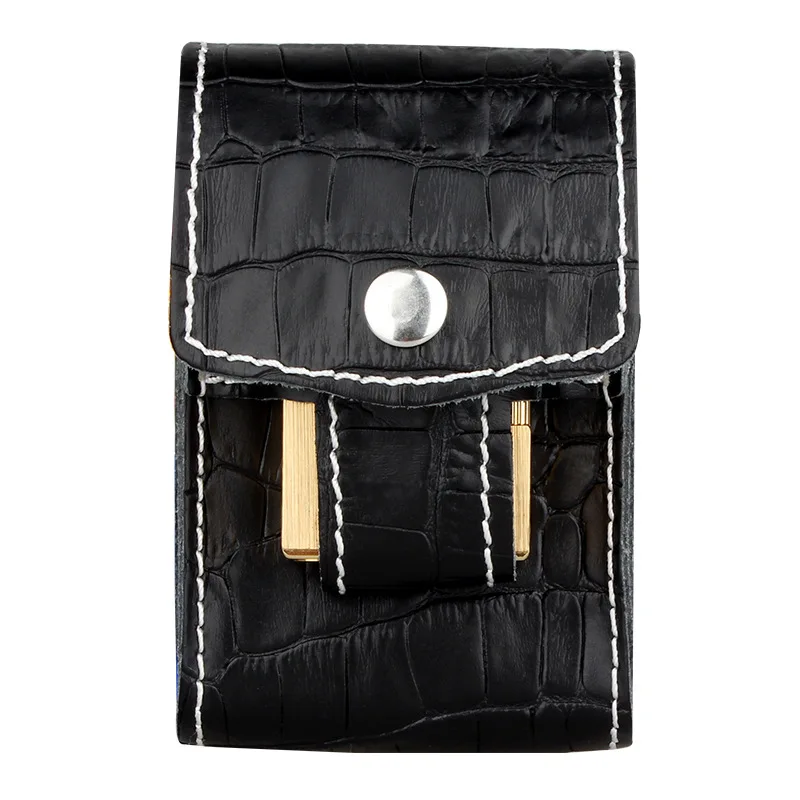 Genuine Leather Cigarette Case, Carry Cigarette Storage Bag When Going Out, Outdoor Travel Lighter, Cigarette Storage Box