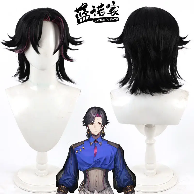 

Virtual YouTube Vtuber Vezalius Bandage Cosplay Wig Halloween Carnival Party Props Synthetic Hair Heat Resistant Fiber + Wig Cap