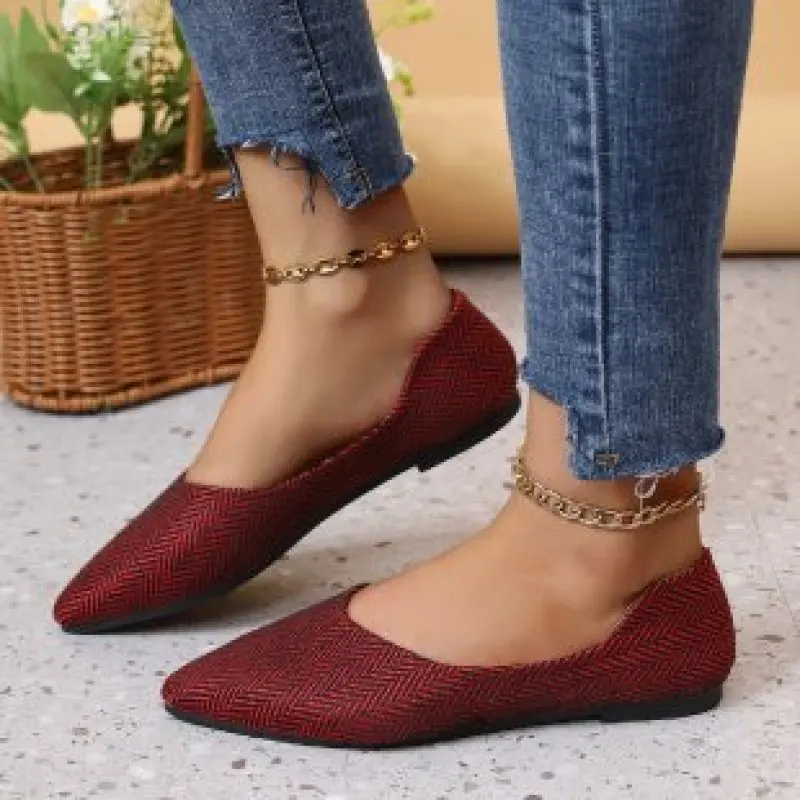 Zapatos planos de cuero suave para Mujer, mocasines informales antideslizantes con punta estrecha, cómodos, Primavera, 2024