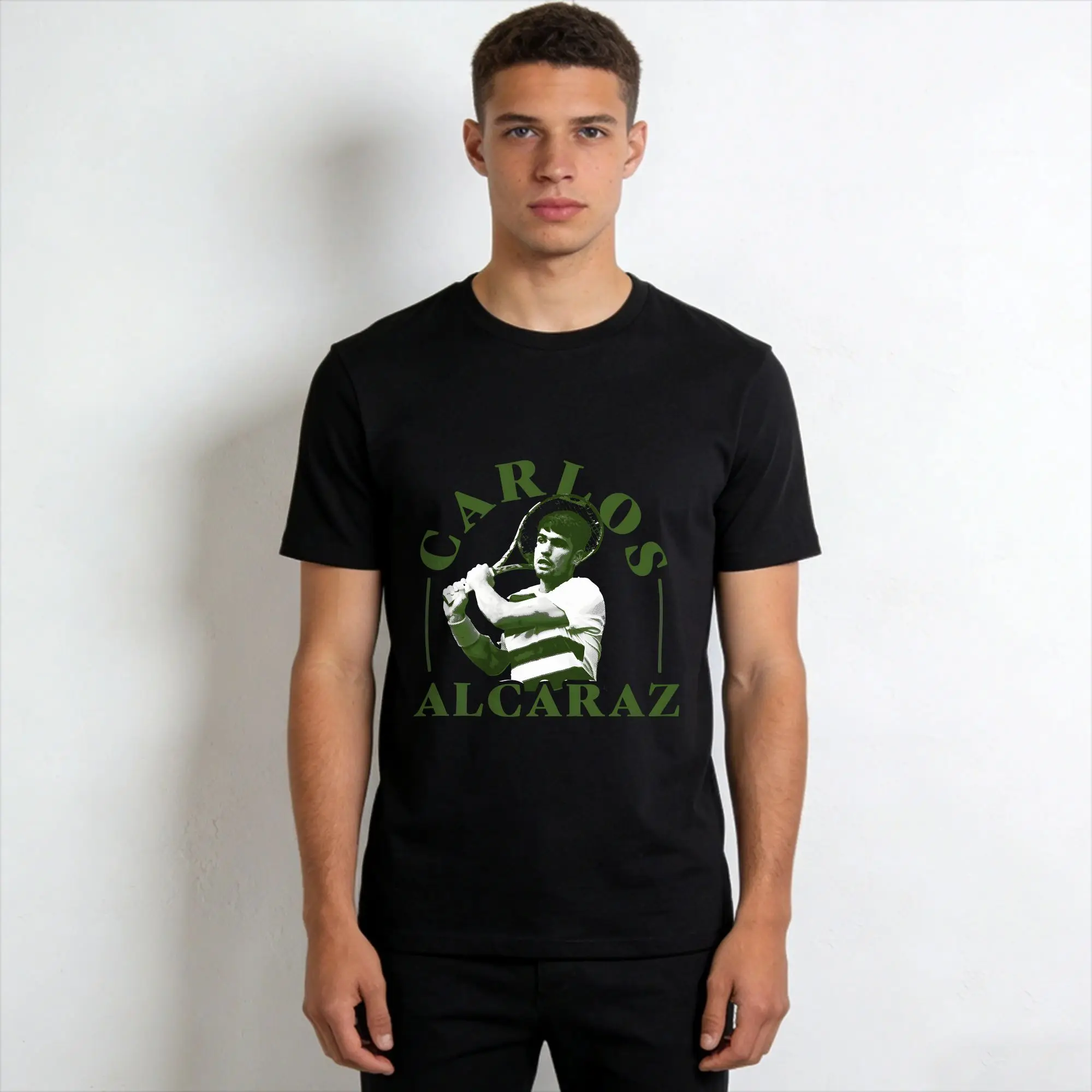 Harajuku T-Shirt Summer Carlos Alcaraz  Leisure T Shirts  100% Cotton Tshirt for Men Y2K Casual Wholesale Short Sleeve Top Tees