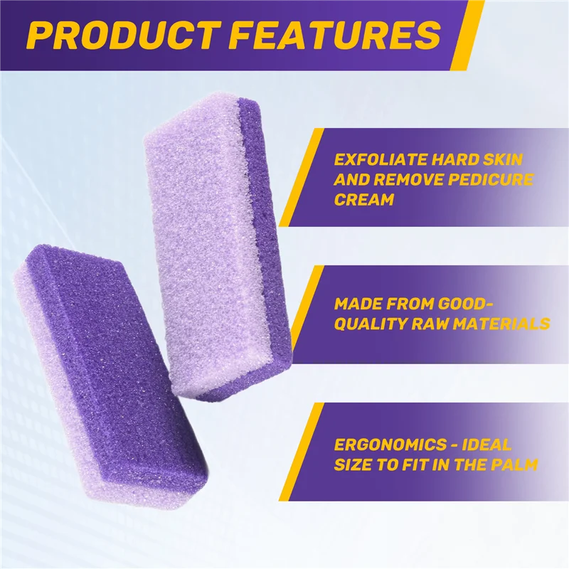 A52Q-4 Stuks Voet Puimsteen Spons Steen Pedicure Voor Voet Eelt Exfoliëren Harde Huid Verwijderen Pedicure Scrubber