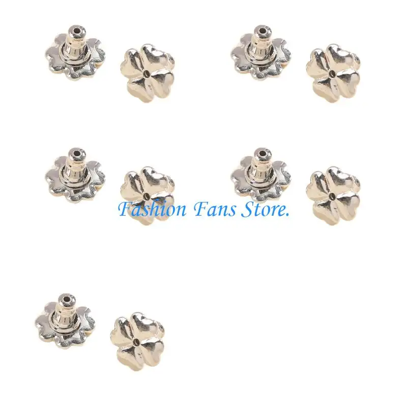  Soft Silicone Clovers Ear Stoppers Secure Fit For Earrings Comfortable Daily Use