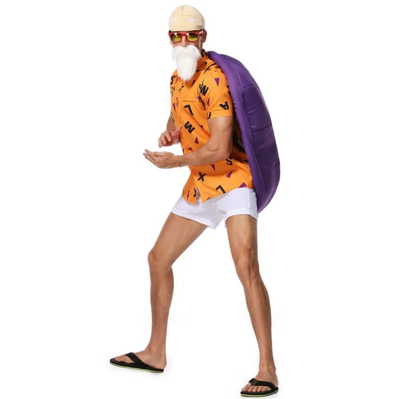 Master Roshi Anime Cosplay Costume Set Halloween Costumes For Men Adult Party Performance Clothing