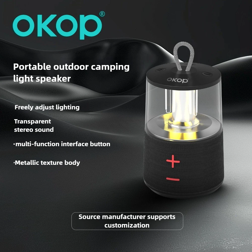 OKOP سمّاعات بلوتوث، مكبر صوت خارجي، ضوء التخييم، مكبرات صوت بلوتوث، مضخم صوت، سطح المكتب المنزلي مصباح مكتبي LED متعدد الوظائف #2