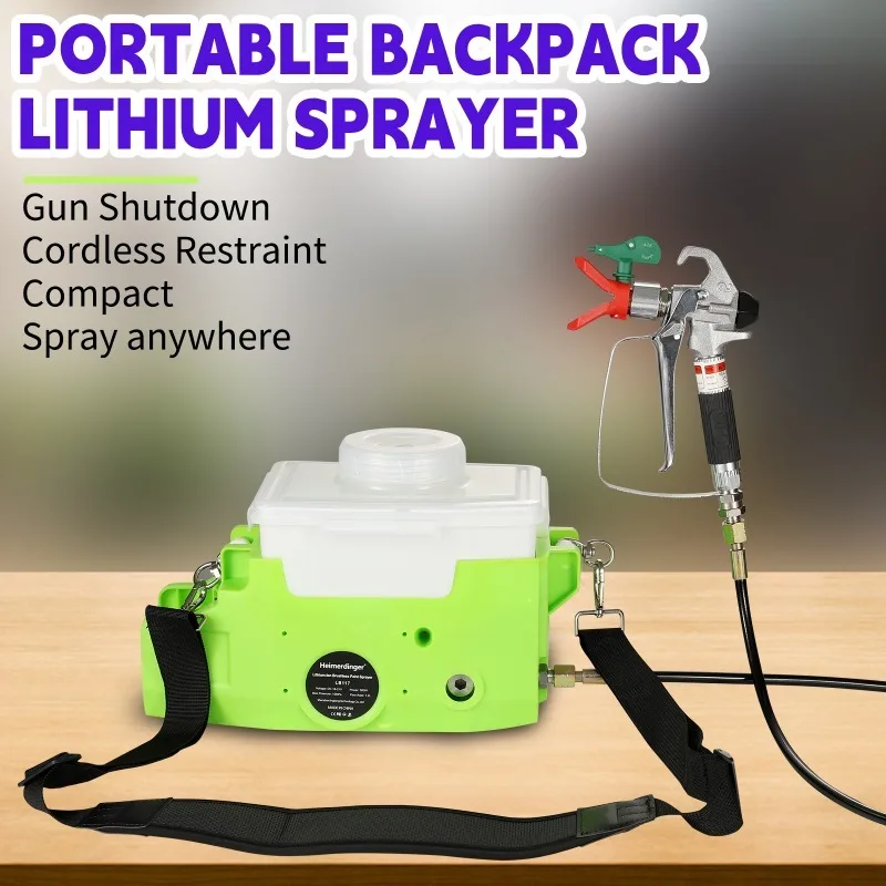 High-Pressure Cordless Backpack Sprayer, 6-Level Adjustable Pressure Spray Gun, No Leakage Design Portable Painting Tool