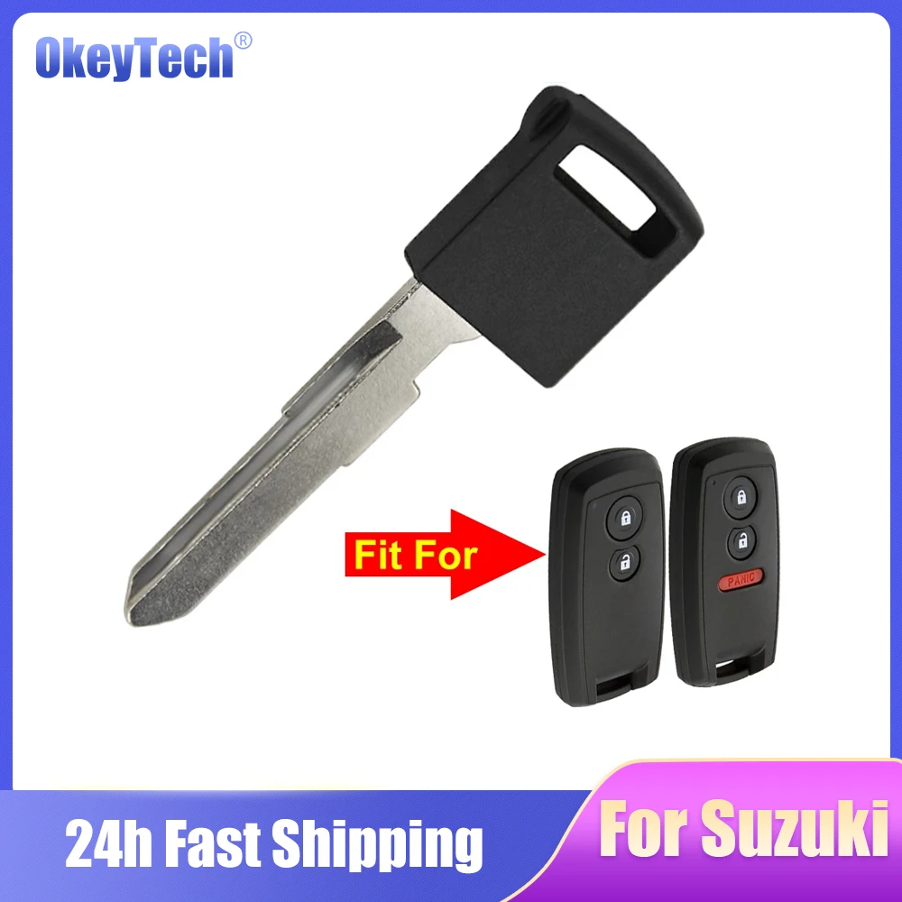 

Okeytech Smart Car Blank Uncut Key For Suzuki Swift SX4 Grand Vitara Key Cover Fob Emergency Insert Blade HU87R