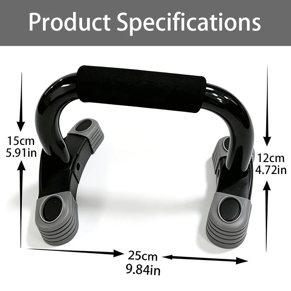 Non-Slip Push Up H-Shaped Support Bar Stand Home Fitness Power Rack Gym Handles Pushup Bars Exercise Arm Chest Muscle Training