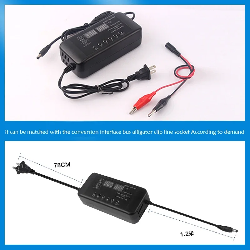 Adjustable Power Adapter Charger 3V-60V 150W With Display Screen Chargers 2.8V 14V 28V 36V 48V 56V 60V Li-ion battery Charge