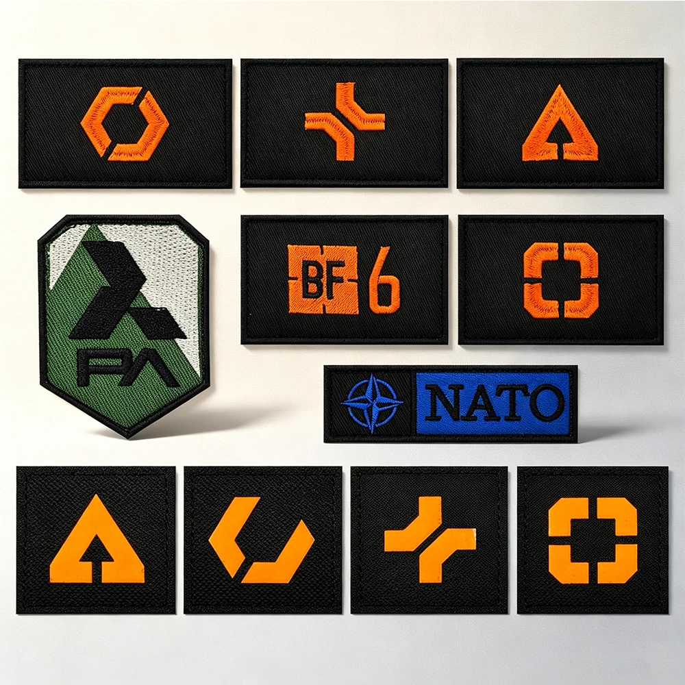 Game Themed Embroidery Patch Hook and Loop Badge Tactical Symbol Patches for Backpack Vest Hat Clothing DIY Decor