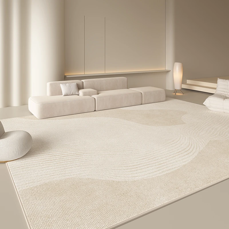 NONE Japanese Style Plush Rug Beige 6
