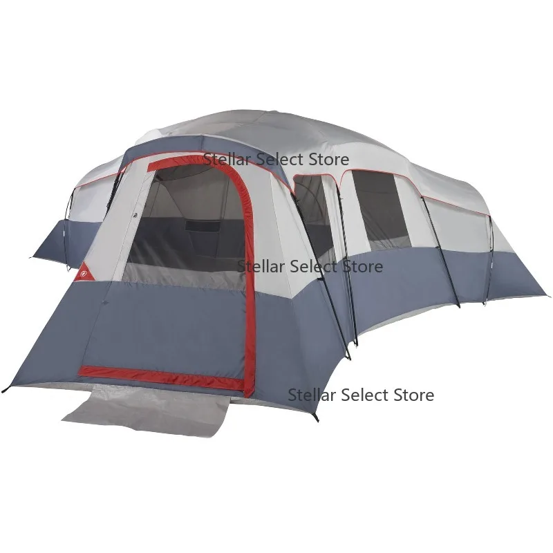 20-Person 4-Room Cabin Tent 3 Separate Entrances Events Large Party High Quality Camping Tent