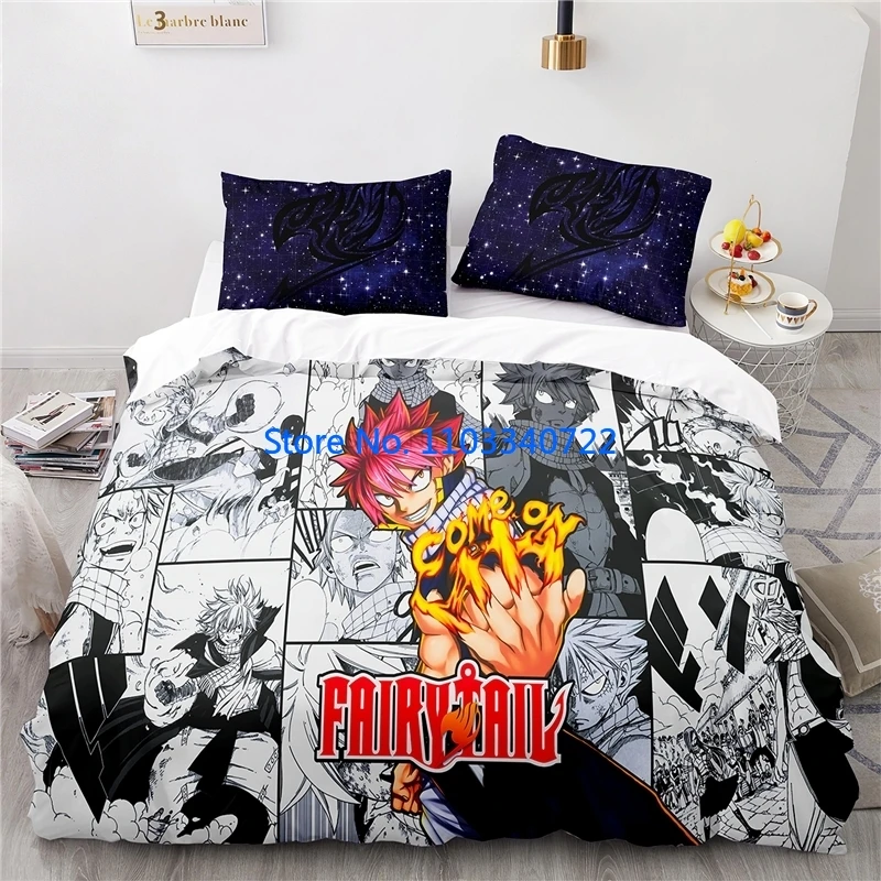 

Home Textile Fairy Tail Duvet Cover Set 3D Print Comforter Cover Bedclothes for Boy Girl Bedding Sets Bedroom Decor