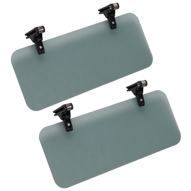 Tinted Car Front Panel Extension for Existing In-Car Panel, Wide Rectangular Piece with Clip-On Mount for Better Day Driving