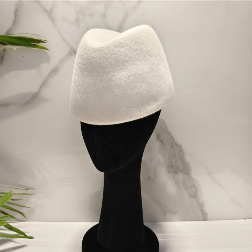 Elegant Russia Pillbox Hat Teardrop Air Hostess Fedora Hat Versatile Fedoras Medicine Box Hat Wedding Party