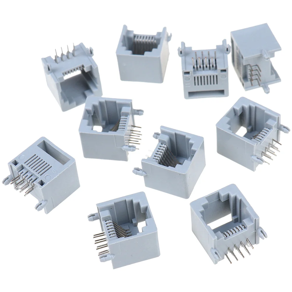 10PCS For 8P8C Female Socket for RJ45 Connectivity Used in Network Interface Cards and Embedded Communication Modules