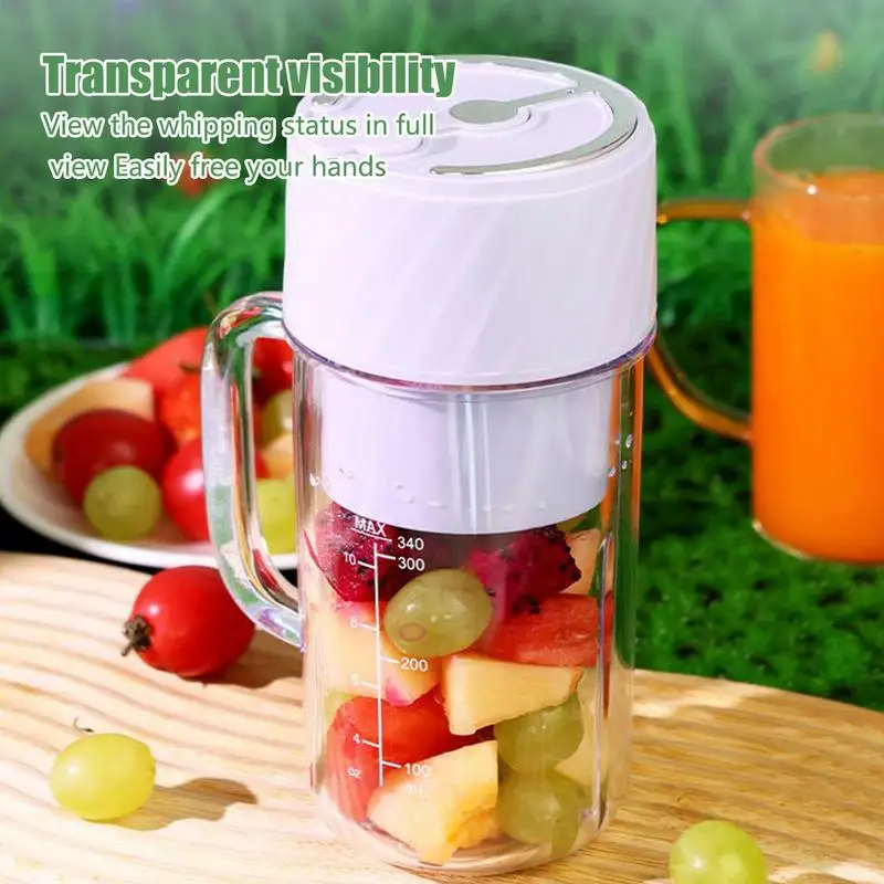 

Портативная соковыжималка для фруктов, 340 мл, 2400 мАч, чашка для электрического блендера, зарядка типа c, многофункциональная смесительная машина, кухонные инструменты