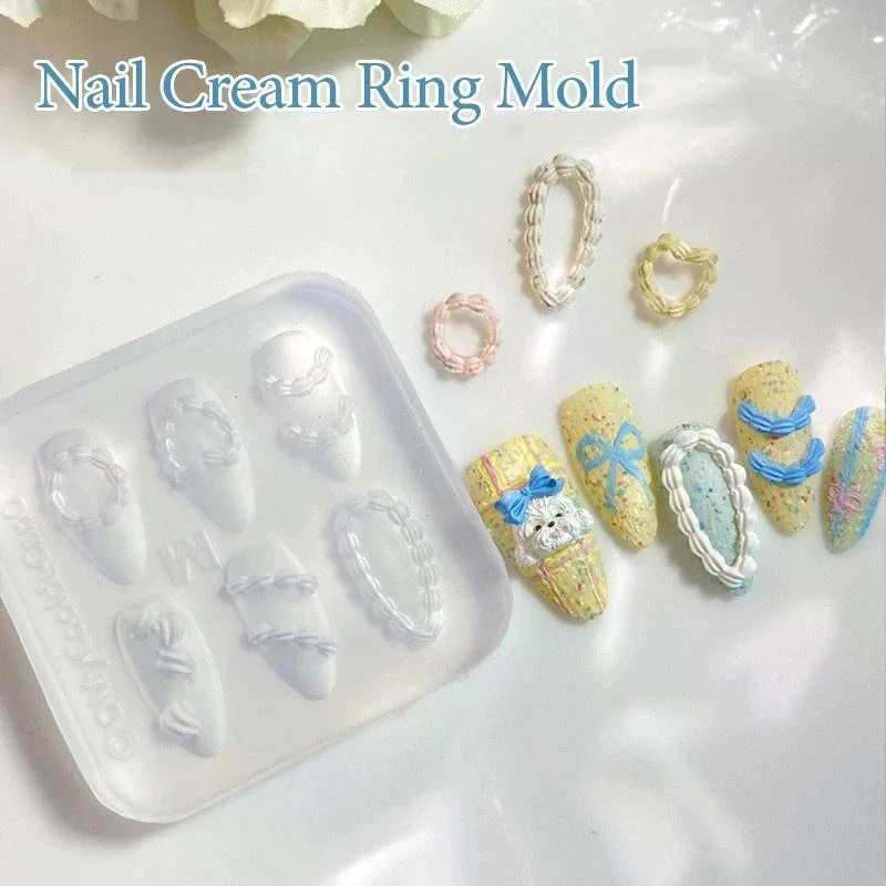 Silicone gâteau crème Art bricolage manucure 3D sculpture bijoux ongles moule conception ongles décorations modèle pour ongles breloques