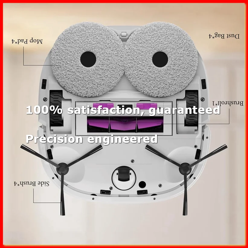 

For J12 Ultra Vacuum Cleaner Main Side Brushes Hepa Filters Mop Pads Dust Bags Replacement Parts-A13G