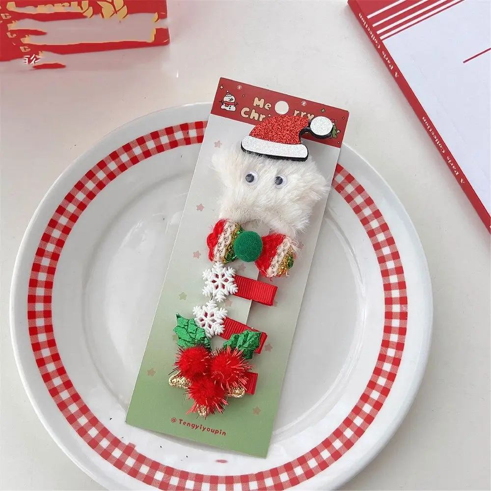 

Merry Christmas Decor Christmas Hairpin Set Deer Horn Sequin Children Antler Hair Clip Plush Duckbill Clip Christmas Tree