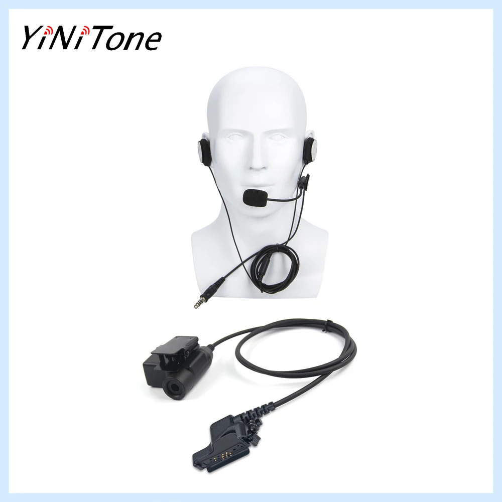 

U94 PTT + Motorcycle Helmet Headset for Motorola HT1000, XTS1500 Clear Audio, Durable