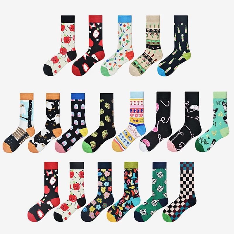 

2026 Autumn Forest Fairy Tale Socks Animal Personality Jacquard AB Socks Cute Women Cotton Short Socks Girls Style