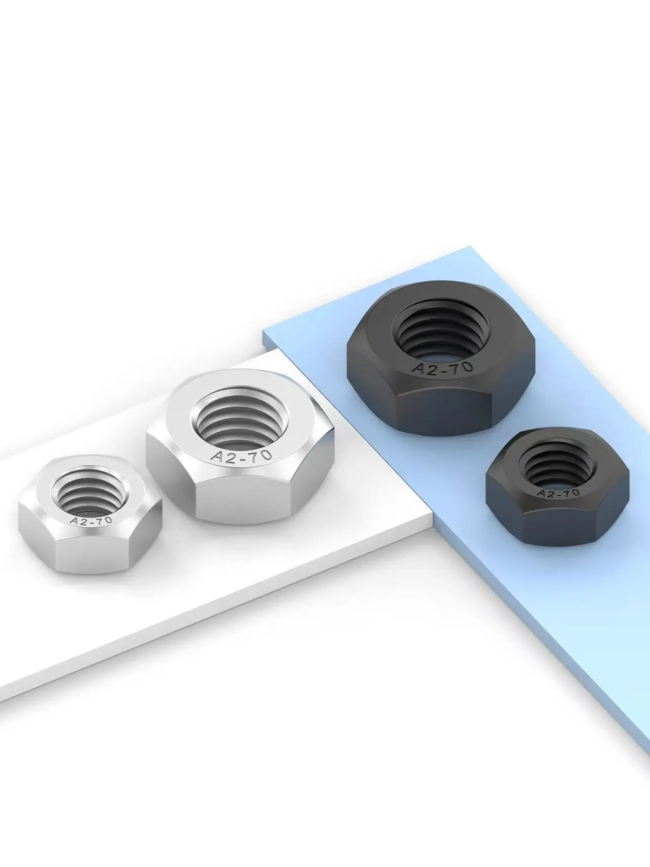 

DIN934 304 A2-70 Stainless Steel Metric Thread Hex Nut Hexagon Nuts Black