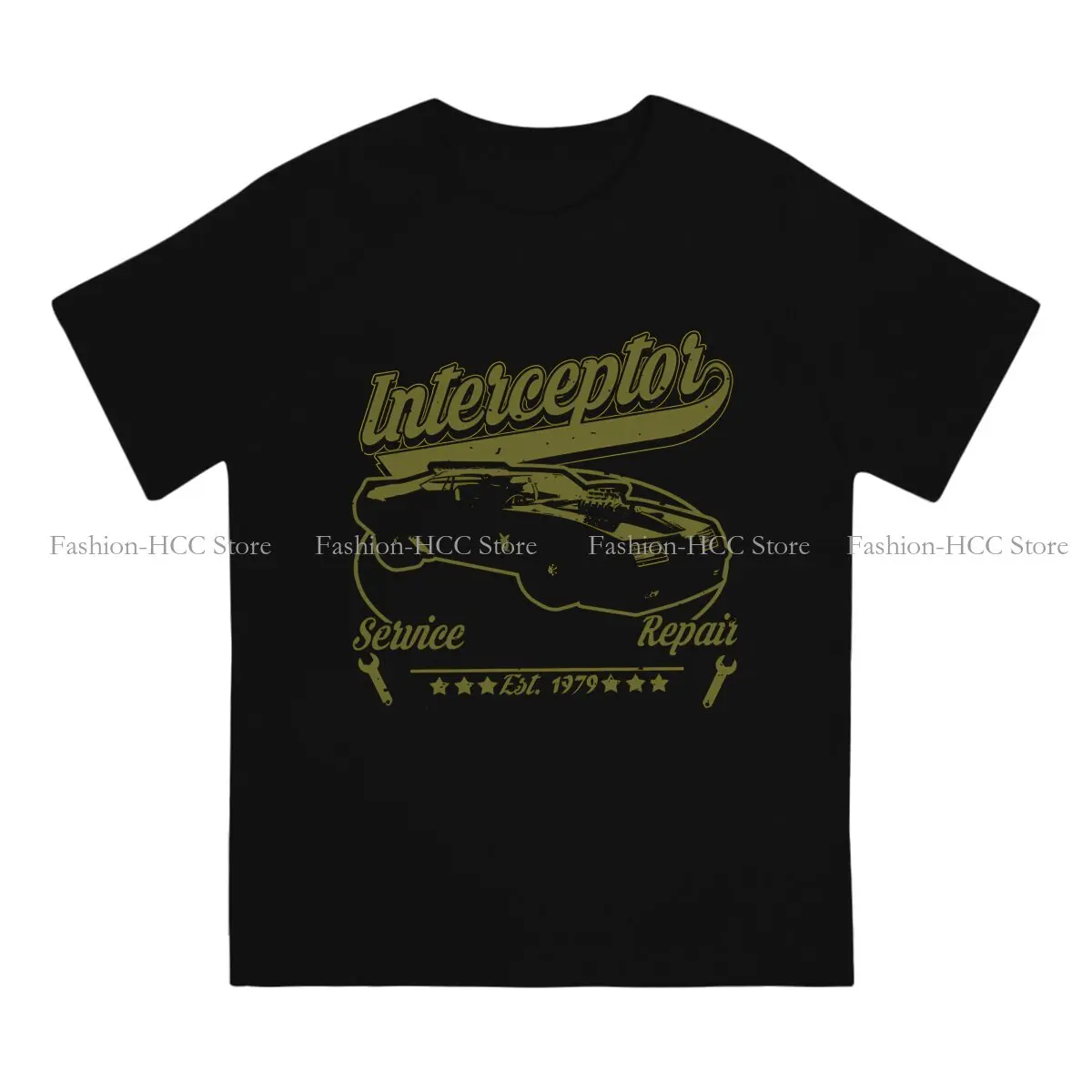 Interceptor Garage by absolemstudio Harajuku Polyester TShirt Mad Max Style Streetwear Comfortable T Shirt Male Tee